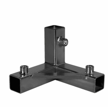 Modern Studio  3-Way Pass Through 1"  Corner w/ Brace  for 1" Square Tube 010-2011A-BS