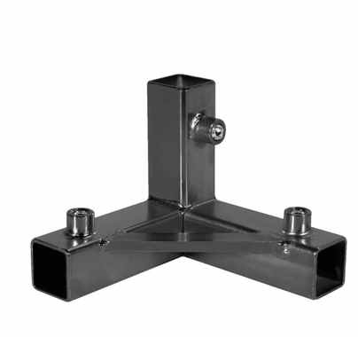 Modern Studio  3-Way Pass Through 1"  Corner w/ Brace  for 1" Square Tube 010-2011A-BS
