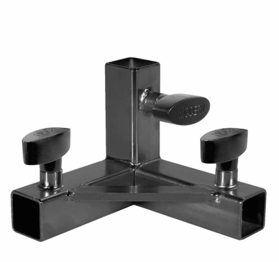 Modern Studio  3-Way Pass Through 1"  Corner w/ Brace  for 1" Square Tube 010-2011A-BS