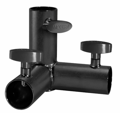 Modern Studio 3 Way Pass Thru Corner for 1 1/4" Speed Rail with T Handles