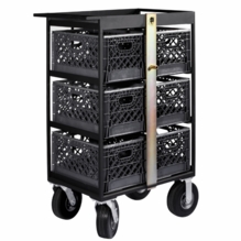Modern Studio 6 Milk Crate Cart with Crates