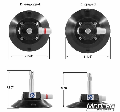 Modern Studio 6" Suction Cup with 5/8" Diameter Stud