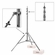 Modern Studio  Baby 3 Riser Stand Rocky Mountain Leg Stainless