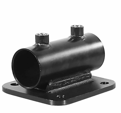 Modern Studio Horizontal Pipe Receiver w/ Flat Plate for 1 1/4" Pipe