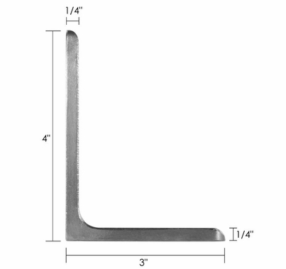 Modern Studio L-Plate 3 x 4 Inch