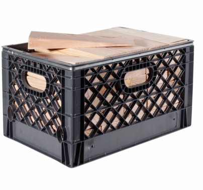 Modern Studio Milk Crate w/ 70 Wood Track Wedges