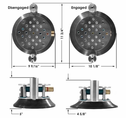 Modern Studio Modern Deluxe 10" Super Suction Cup w/ 1-1/2" Starters
