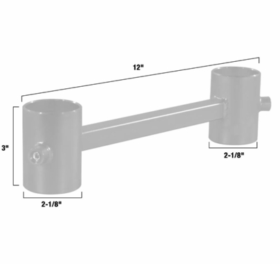 Modern Studio Pipe Ladder Truss Adapter Bracket for 1 1/2" Pipe