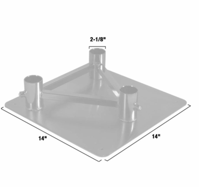 Modern Studio Pipe Truss Base Adapter Bracket for 1 1/4" Pipe