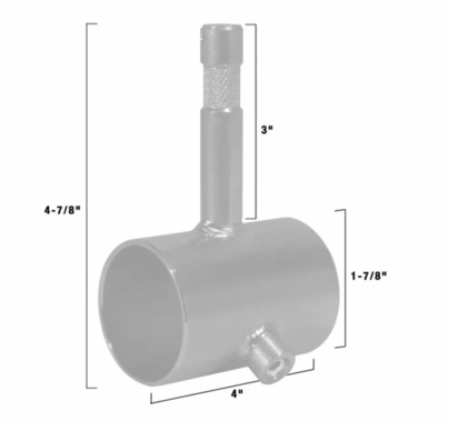 Modern Studio Slider for 1 1/4" Pipe w/ Baby Pin 5/8"  010-2065
