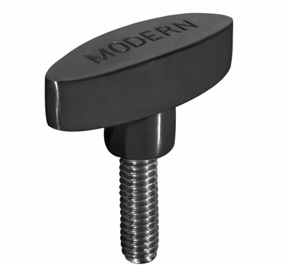 Modern T-Handle Knob Black Powder Coated 3/8-16" Thread