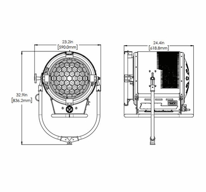 Mole-Richardson 1600w LED Fresnel Tener DAYLIGHT