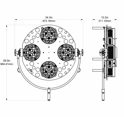 Mole-Richardson 900w Vari-Skypan LED