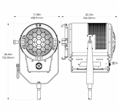 Mole Senior 900W Daylite 5600K LED Fresnel 12"