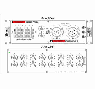 Motion Labs 3RU Distro Rac Pac Rack Mount L21-30 to Edison Duplex