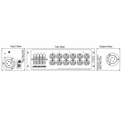 Motion Labs Breakered Stringer Box L14-30 in/thru to (6) 20A Edison