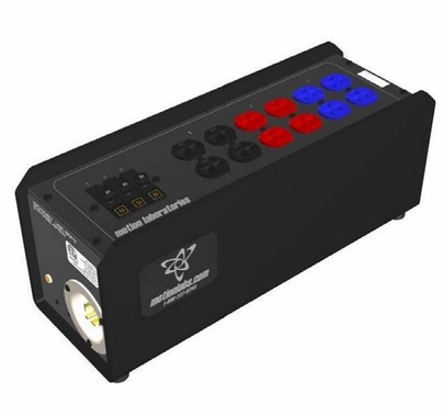 Motion Labs Breakered Stringer Box, Twist Lock L21-30 I/O X 6 Edison