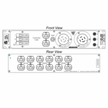 Motion Labs Rac Pac 2RU, L21-30 In/Thru, 6 x 20A Edison Duplex 
