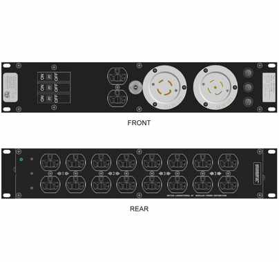 Motion Labs Rac Pac 2RU, L21-30 In/Thru, Aux Edison Duplex