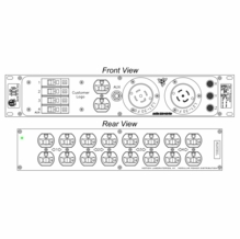 Motion Labs Rac Pac 2RU, L21-30 In/Thru to (8) Edison Duplex Out