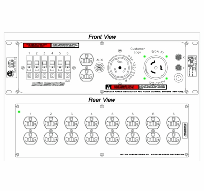 Motion Labs Rac Pac 3RU 50A 125/250V California CS6375/CS6369 to Edison