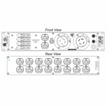 Motion Labs Rac Pac 2RU L14-30 In / Thru to (8) Edison Duplex 20A