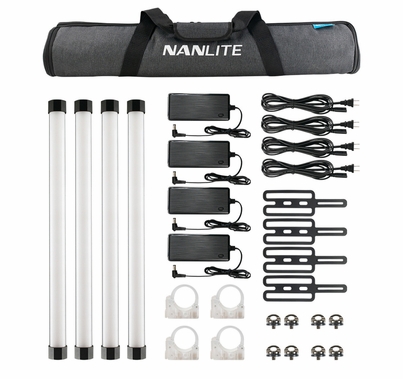 Nanlite PavoTube II 15X 2ft RGBWW LED Pixel Tube 4 Light Kit