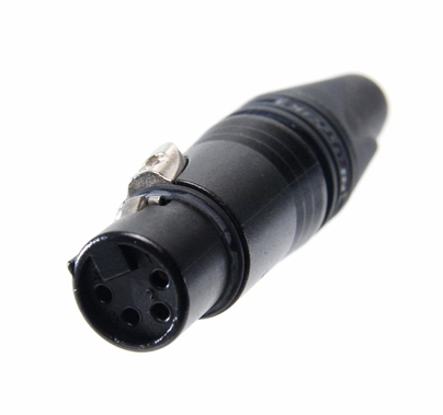 Neutrik 4 Pin XLR Gold Inline Female Connector