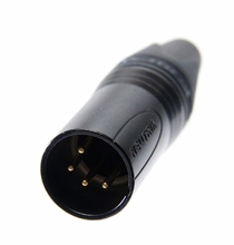Neutrik 4 Pin XLR Gold Inline Male Connector