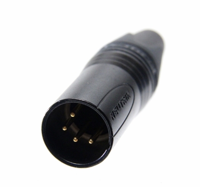Neutrik 4 Pin XLR Gold Inline Male Connector