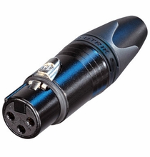 Neutrik Black Gold XLR / DMX 3 Pin Female Connector