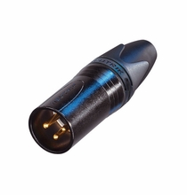 Neutrik Black Gold XLR / DMX 3 Pin Male Connector