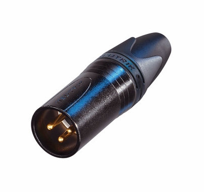 Neutrik Black Gold XLR / DMX 3 Pin Male Connector