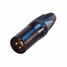 Neutrik Black Gold XLR / DMX 3 Pin Male Connector
