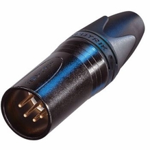 Neutrik Gold 5 Pin Male Inline DMX / XLR Connector, Black, NC5MXX-B
