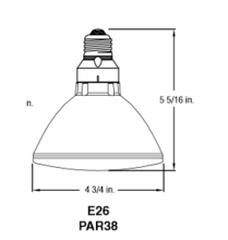 Par 38 70W 120V Flood Bulb