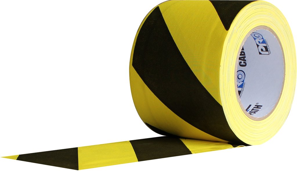 Pro Cable Path Tunnel Tape Black / Yellow 4 Inch - BarnDoor