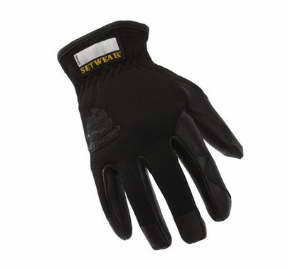 Pro Leather Lighting Grip Black Gloves
