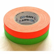 Pro Tapes Pro-Gaff Gaffer Tape Fluorescent Orange & Green 2 Pack 1" x 50 yds