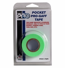 ProTape Pocket Pro Gaff Tape 1" x 6yds - Fluorescent Green