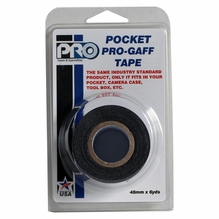 ProTape Pocket Pro Gaff Tape 2" x 6yds -  Black