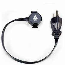 Quasar Grounded Tri Pin to Grounded Male T12 Power Adapter