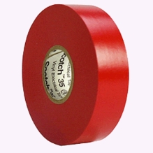 Red 3M 35 Electrical Tape Vinyl 3/4" x 66yds T122
