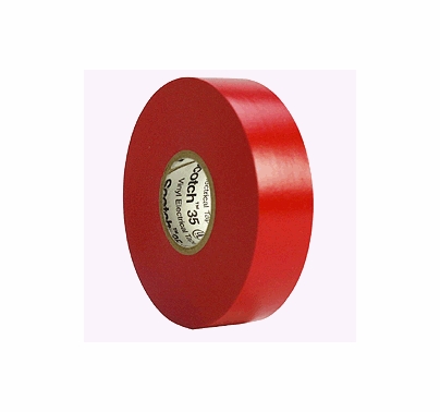 Red 3M 35 Electrical Tape Vinyl 3/4" x 66yds T122