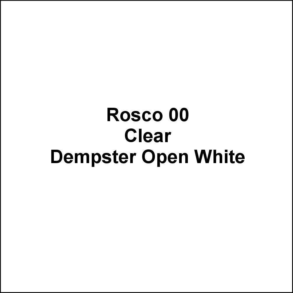 Clear Color Scroller Lighting Gel Rosco 00 Dempter White BarnDoor