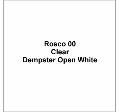 Rosco 00 Dempster Open White Lighting Gel Sheet 20"x24"
