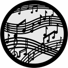 Rosco 71020 Dancing Music Standard Steel Gobo Pattern