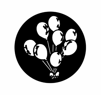 Rosco 77303 Balloons Standard Steel Gobo Lighting Pattern