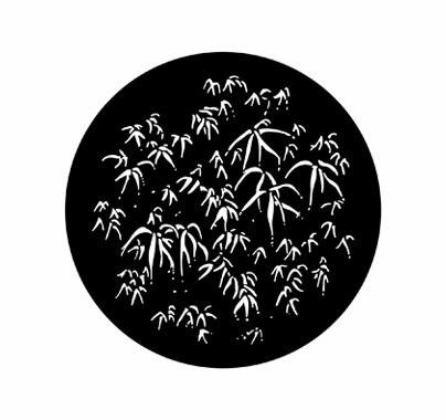 Rosco 77782 Bamboo Leaves Standard Steel Gobo Lighting Pattern