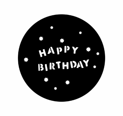 Rosco 77940 Happy Birthday Standard Steel Gobo